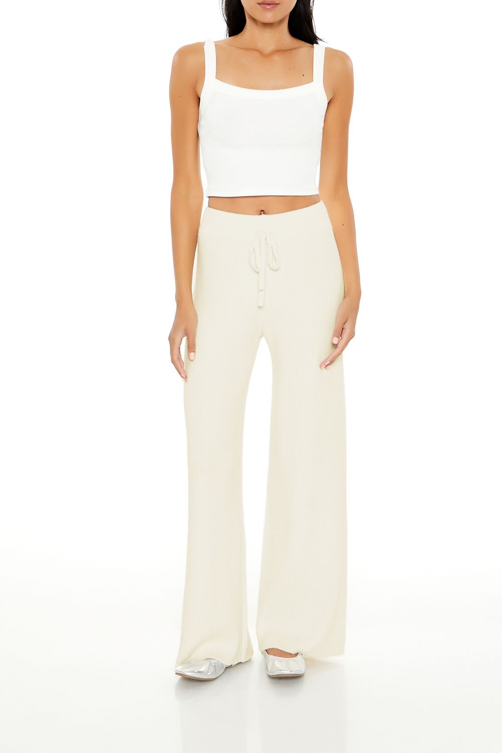 Forever 21 Wide-Leg Drawstring Knit Pants