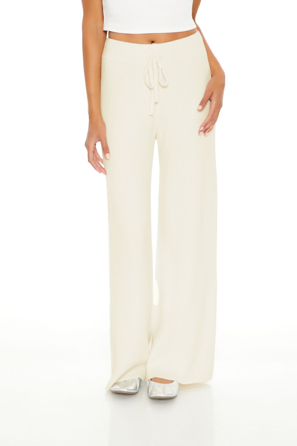 Forever 21 Wide-Leg Drawstring Knit Pants