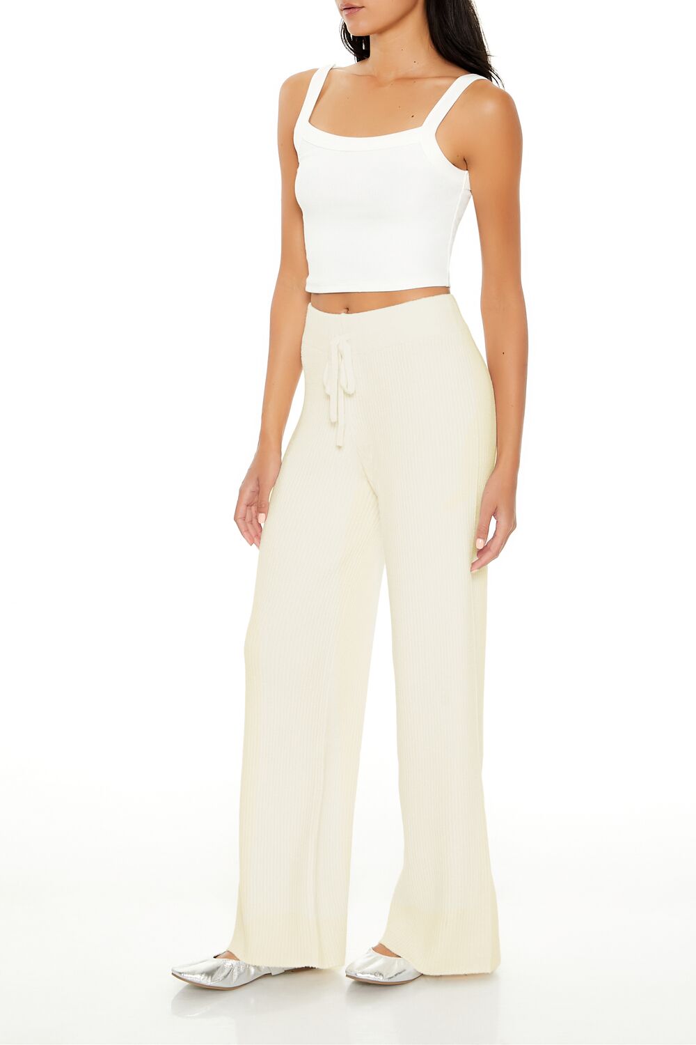 Forever 21 Wide-Leg Drawstring Knit Pants