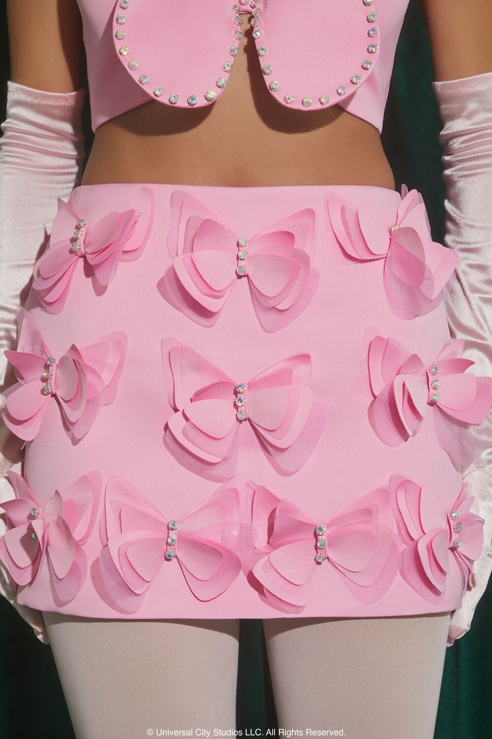 Forever 21 Rosette Appliqué Mini Skirt