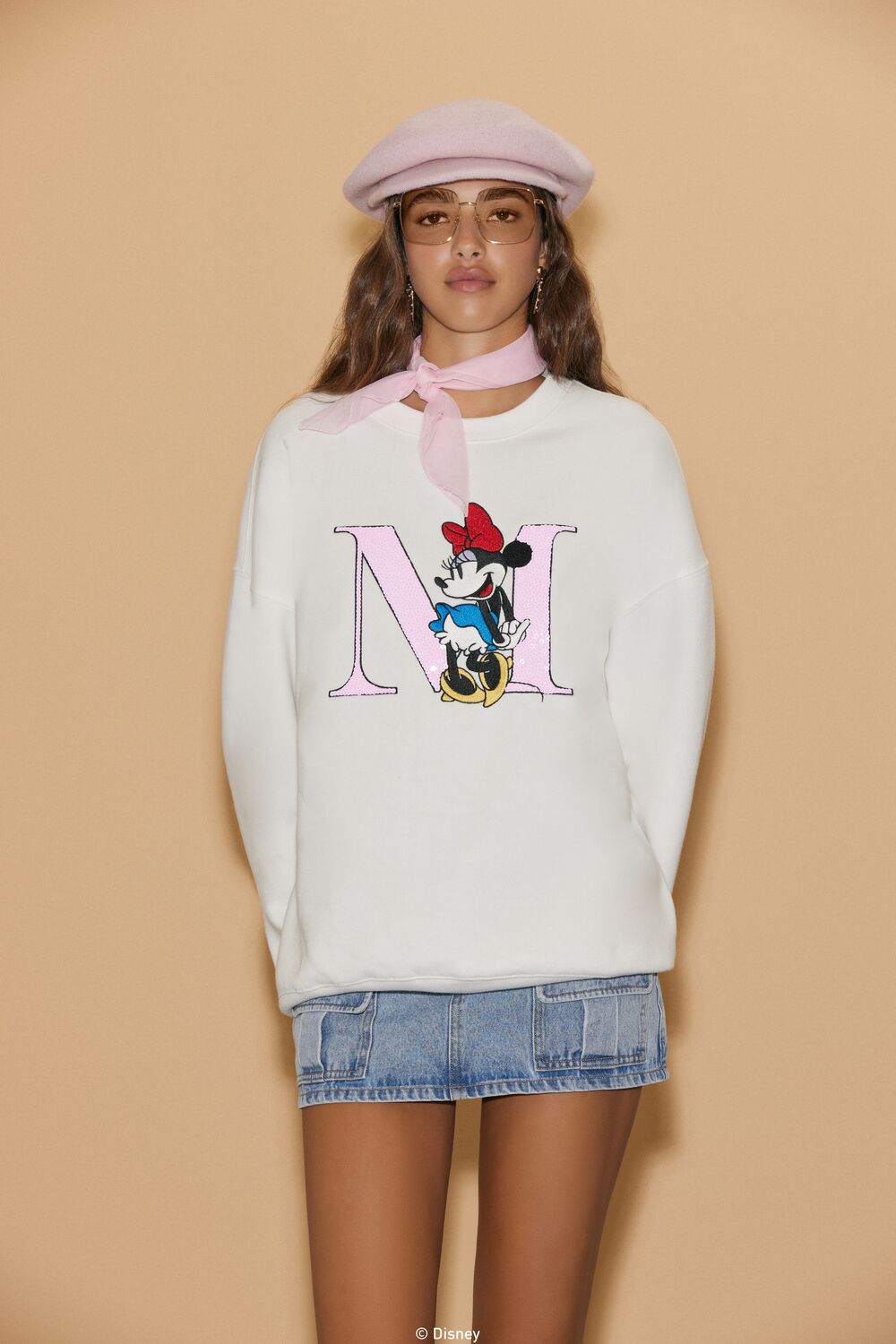 Forever 21 Minnie Mouse Initial Sweatshirt