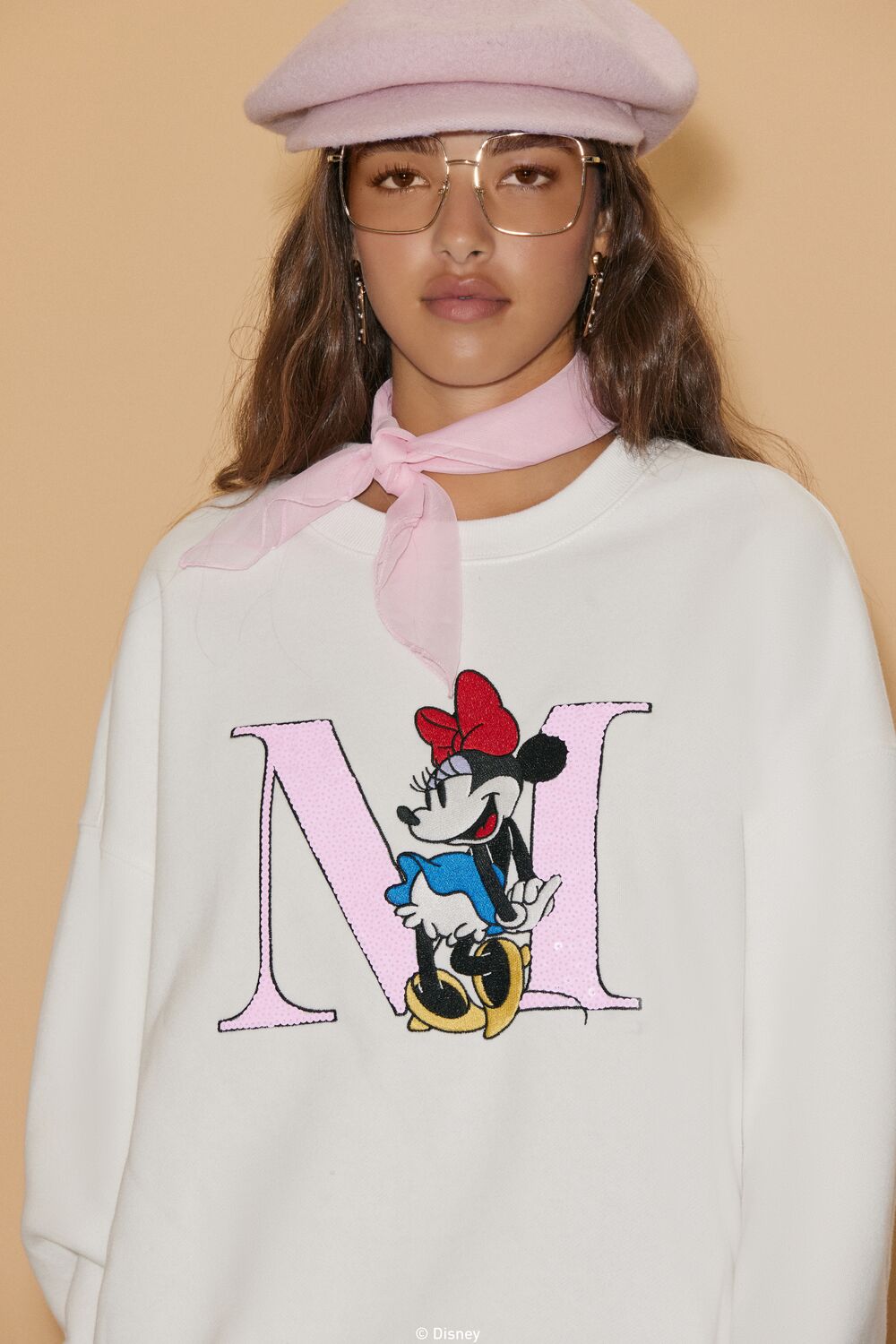 Forever 21 Minnie Mouse Initial Sweatshirt