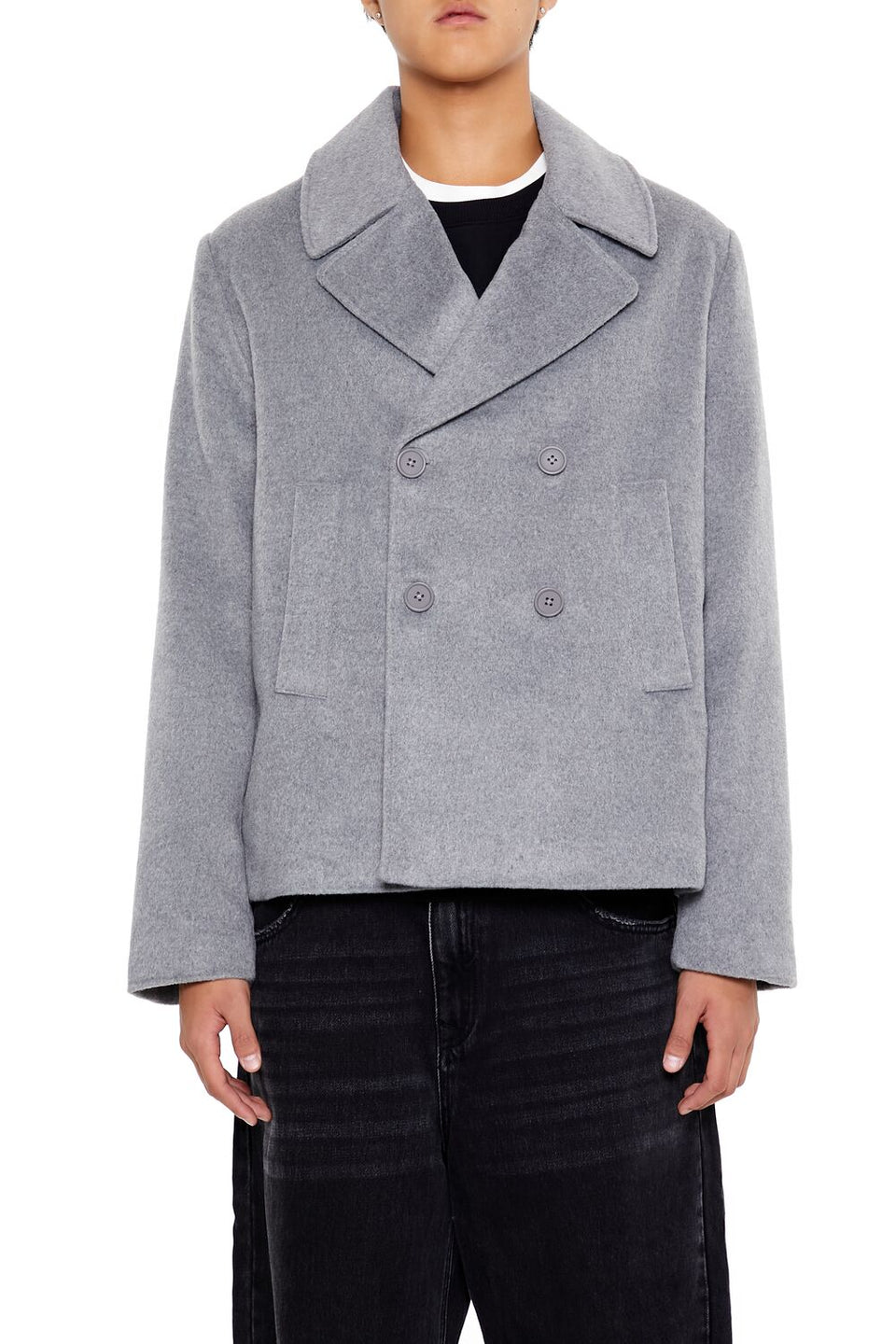 Forever 21 Double-Breasted Pea Coat