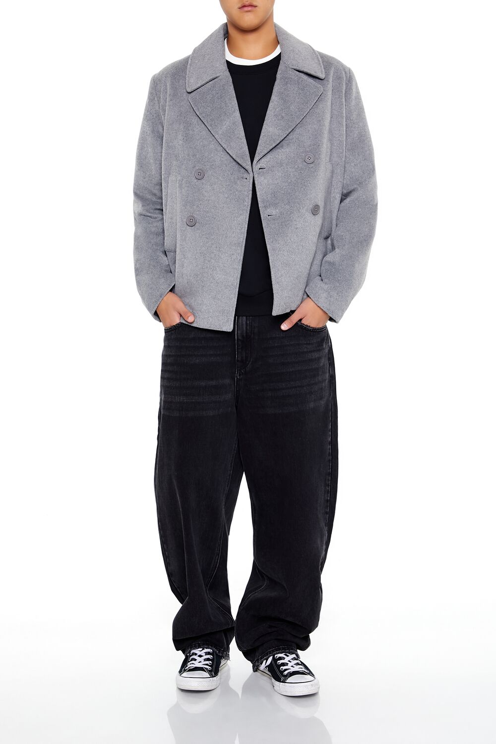 Forever 21 Double-Breasted Pea Coat