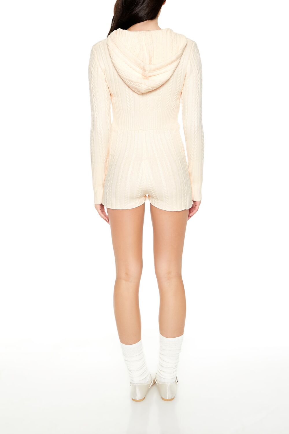 Forever 21 Knit Half-Zip Long Sleeve Romper