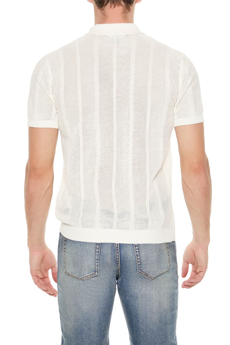 Forever 21 Textured Knit Polo Sweater