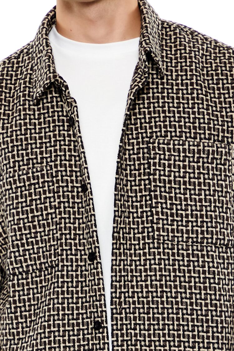 Forever 21 Textured Weave Short Sleeve Shirt