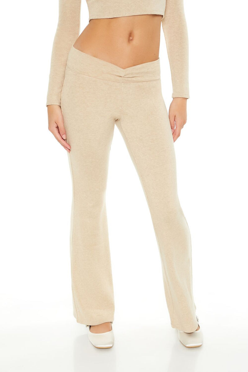 Forever 21 Mid-Rise V-Cut Flare Pants