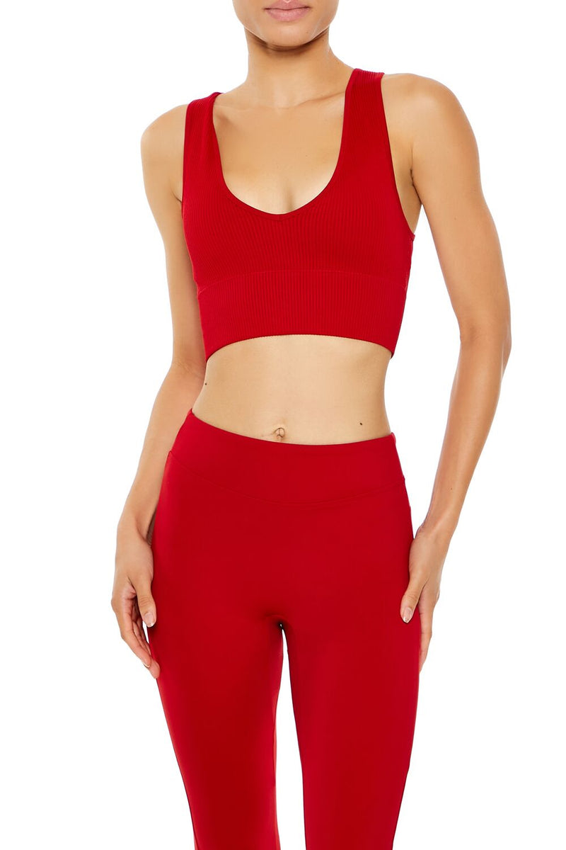 Forever 21 Active Seamless V-Neck Sports Bra