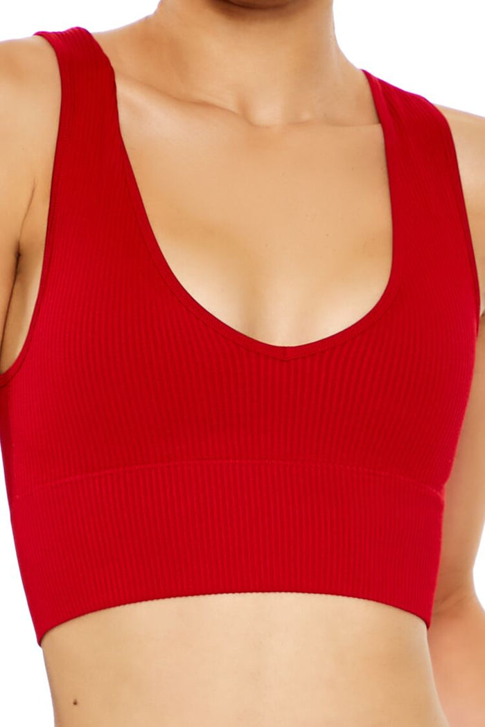 Forever 21 Active Seamless V-Neck Sports Bra