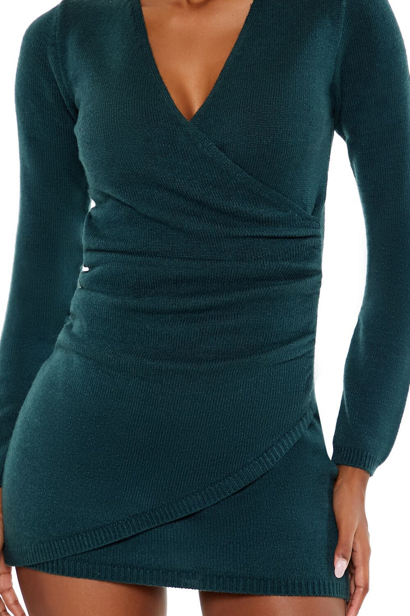 Forever 21 Mini Wrap Sweater Dress