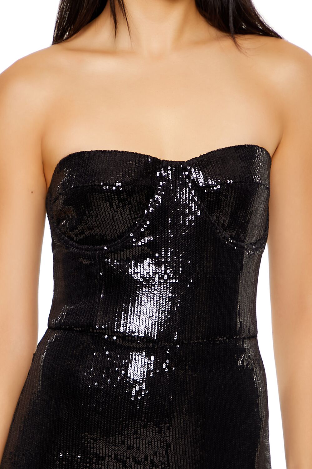 Forever 21 Sequin Strapless Jumpsuit