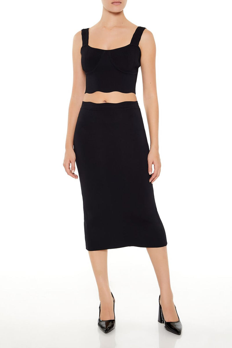 Forever 21 Sweater-Knit Midi Skirt