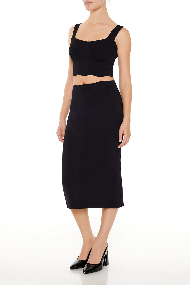 Forever 21 Sweater-Knit Midi Skirt