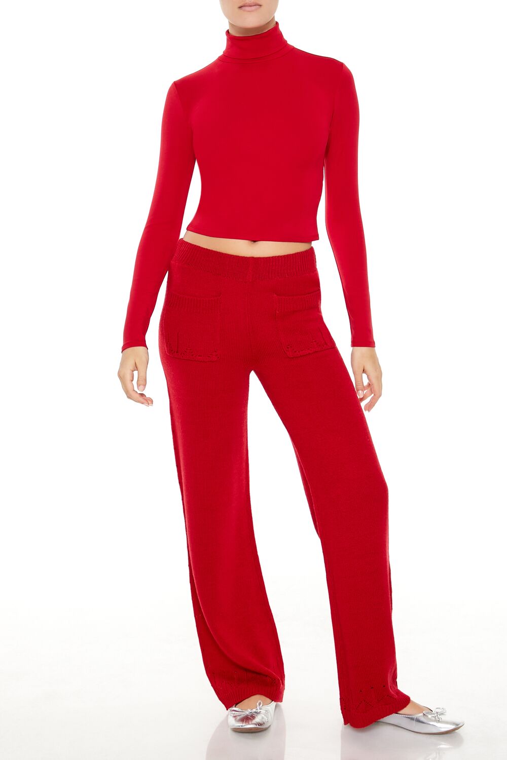 Forever 21 Fitted Turtleneck Crop Top