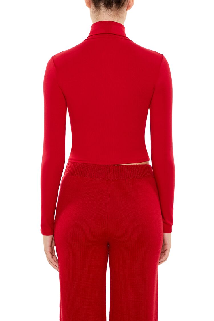 Forever 21 Fitted Turtleneck Crop Top