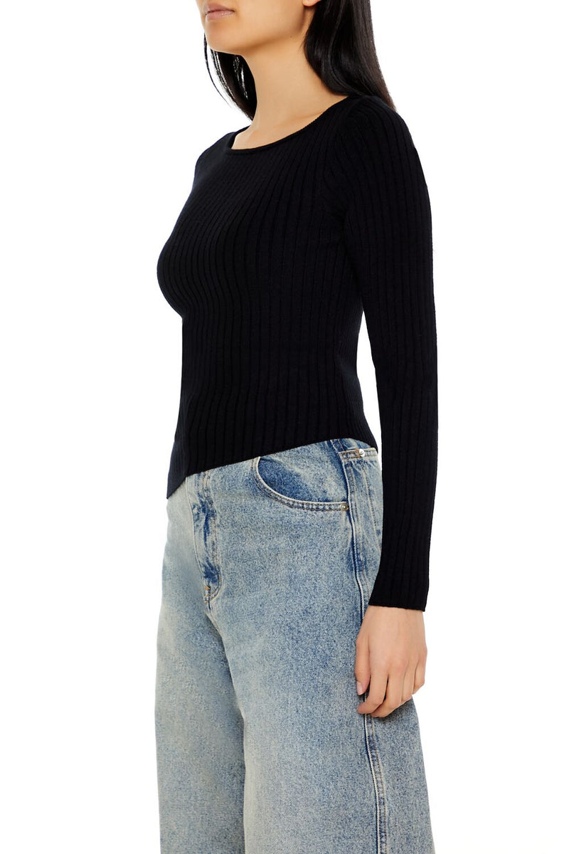 Forever 21 Asymmetrical Ribbed Knit Sweater