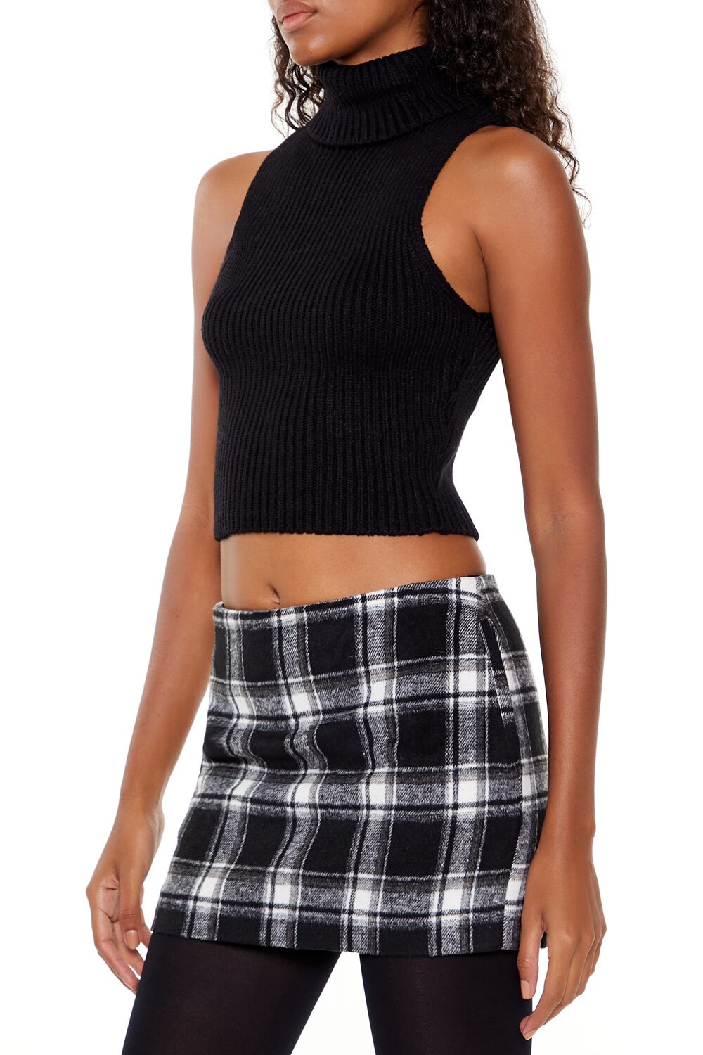 Forever 21 Turtleneck Sweater-Knit Tank Top