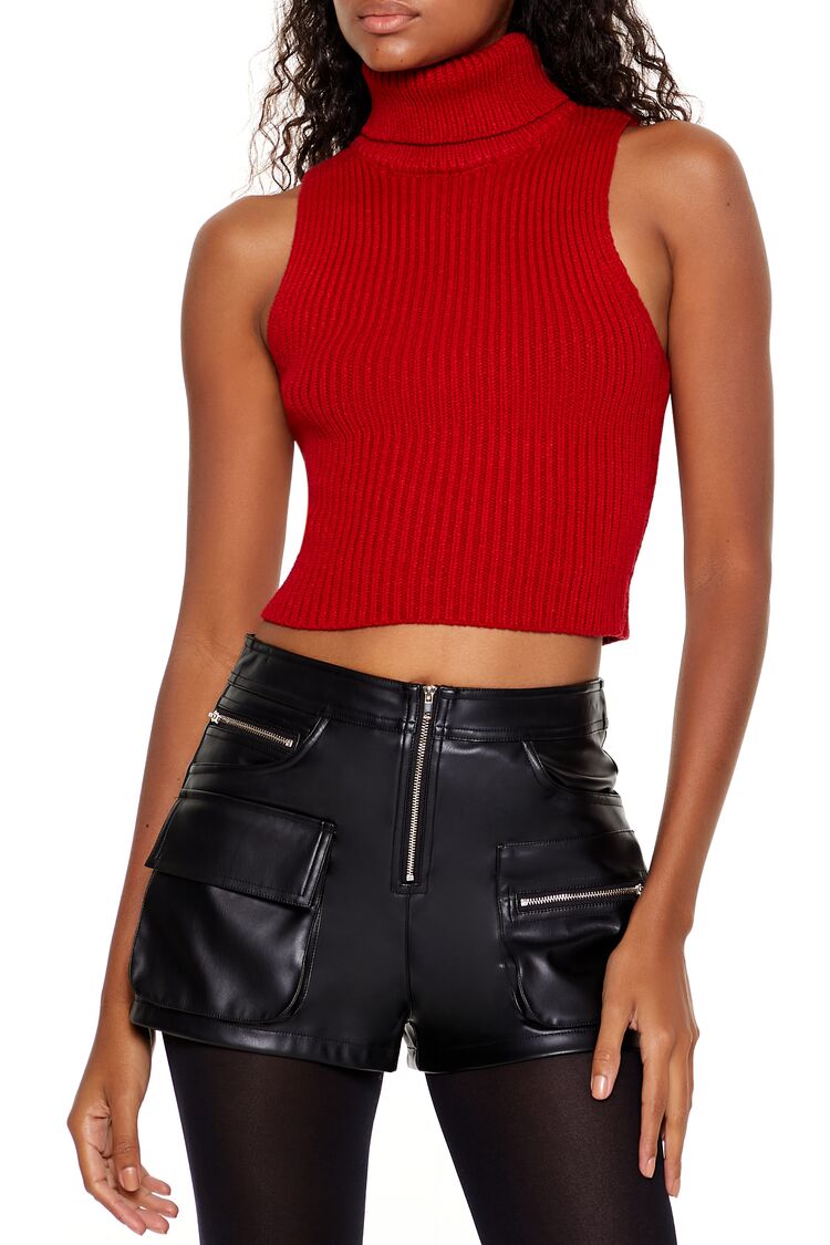 Forever 21 Turtleneck Sweater-Knit Tank Top