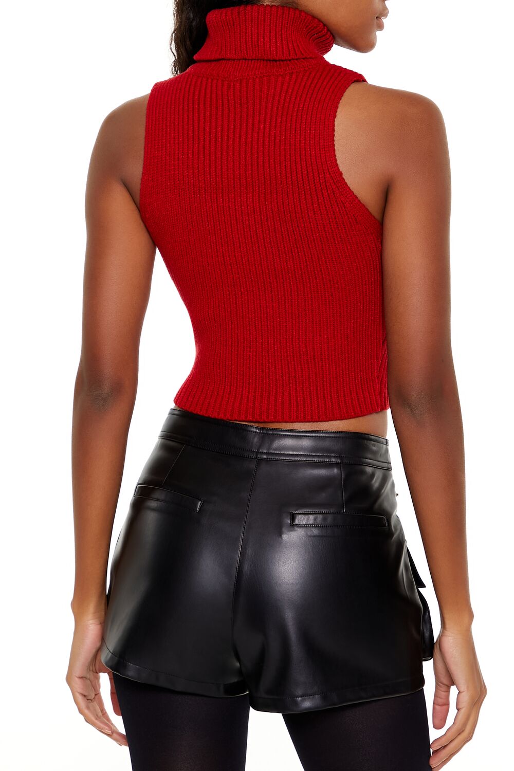 Forever 21 Turtleneck Sweater-Knit Tank Top