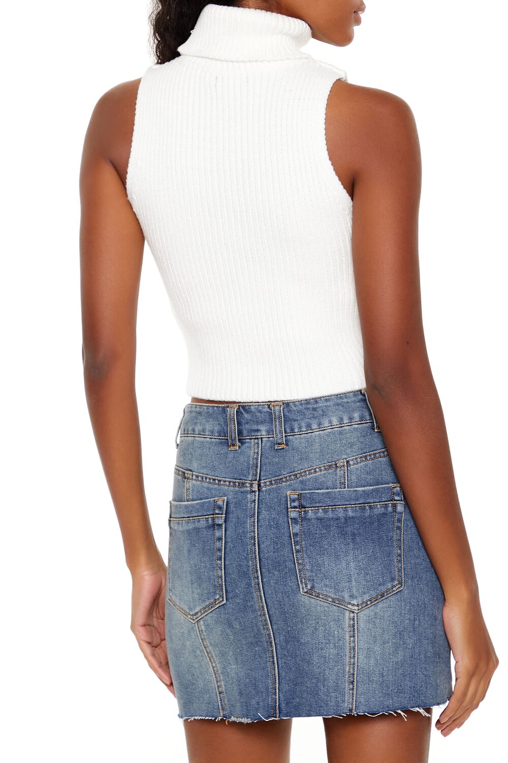 Forever 21 Turtleneck Sweater-Knit Tank Top