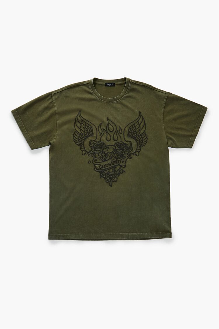 Forever 21 Winged Graphic Oversized Tee