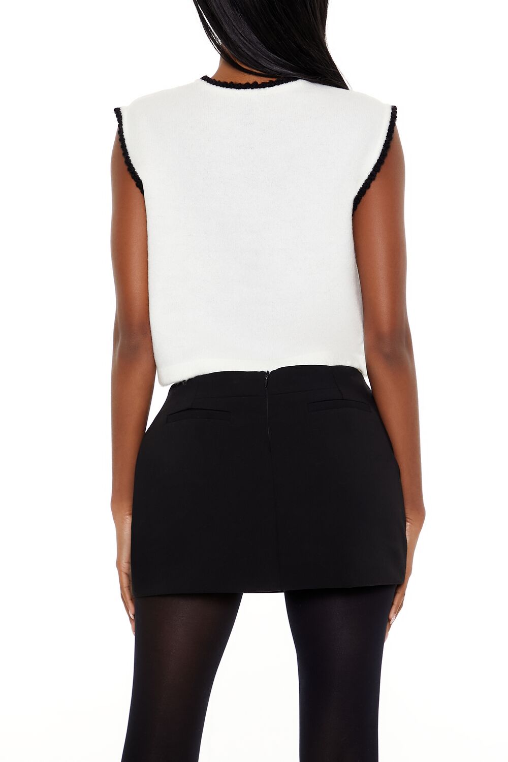 Forever 21 Cropped Bow Sweater Vest