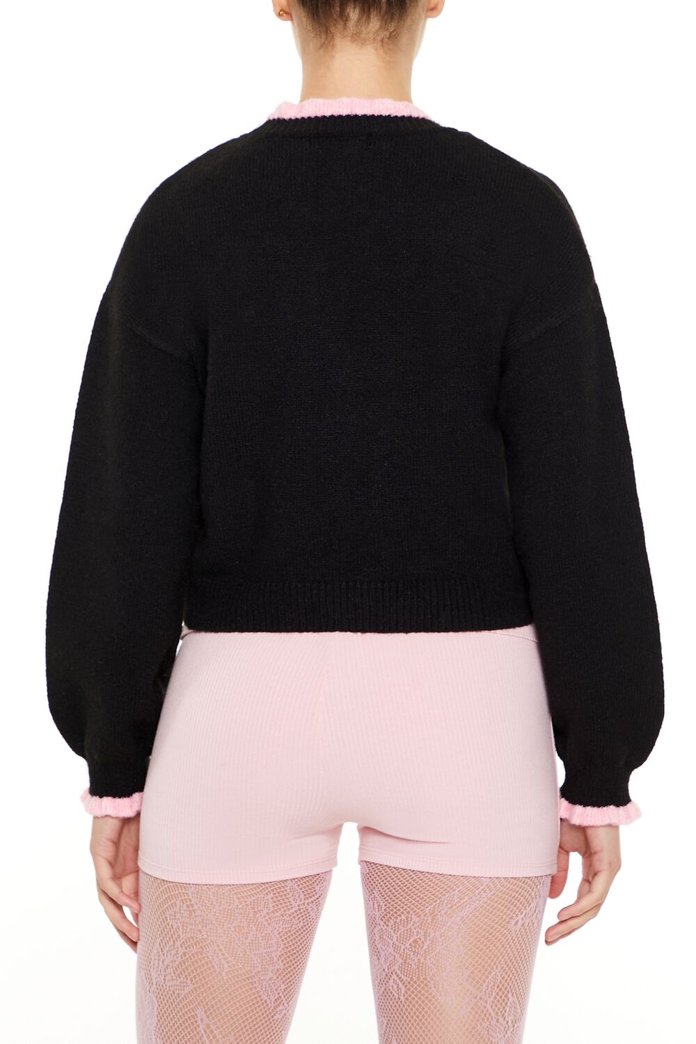 Forever 21 Sequin Bow Mock Neck Sweater