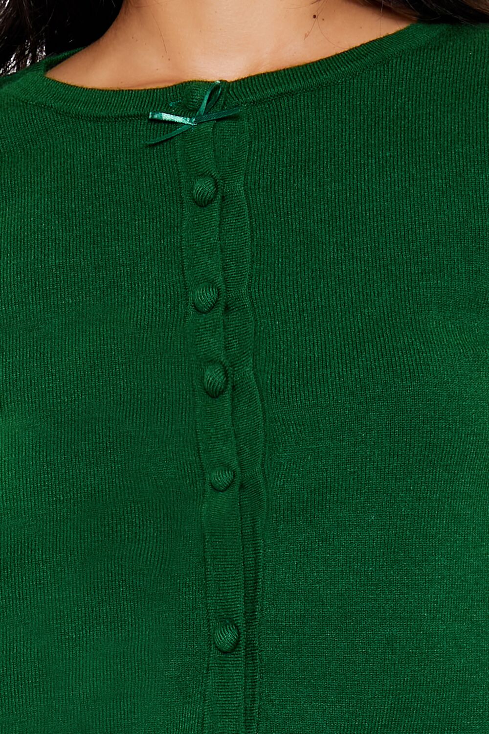 Forever 21 Fitted Crew Neck Cardigan