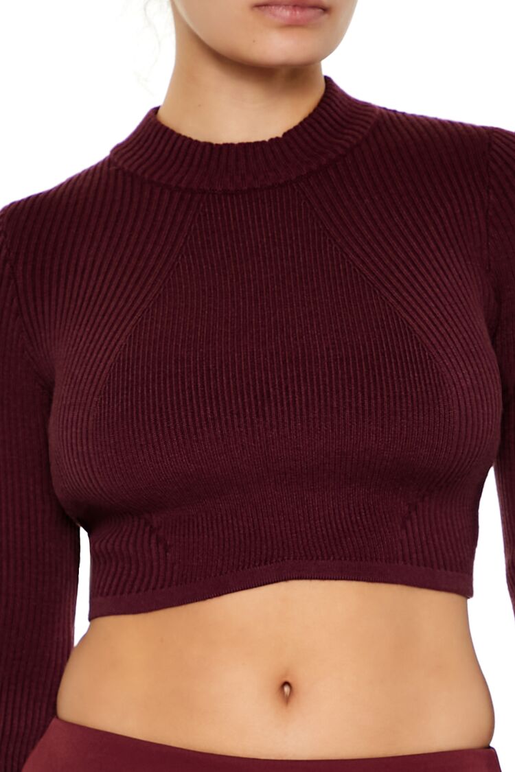 Forever 21 Cropped Mock Neck Sweater