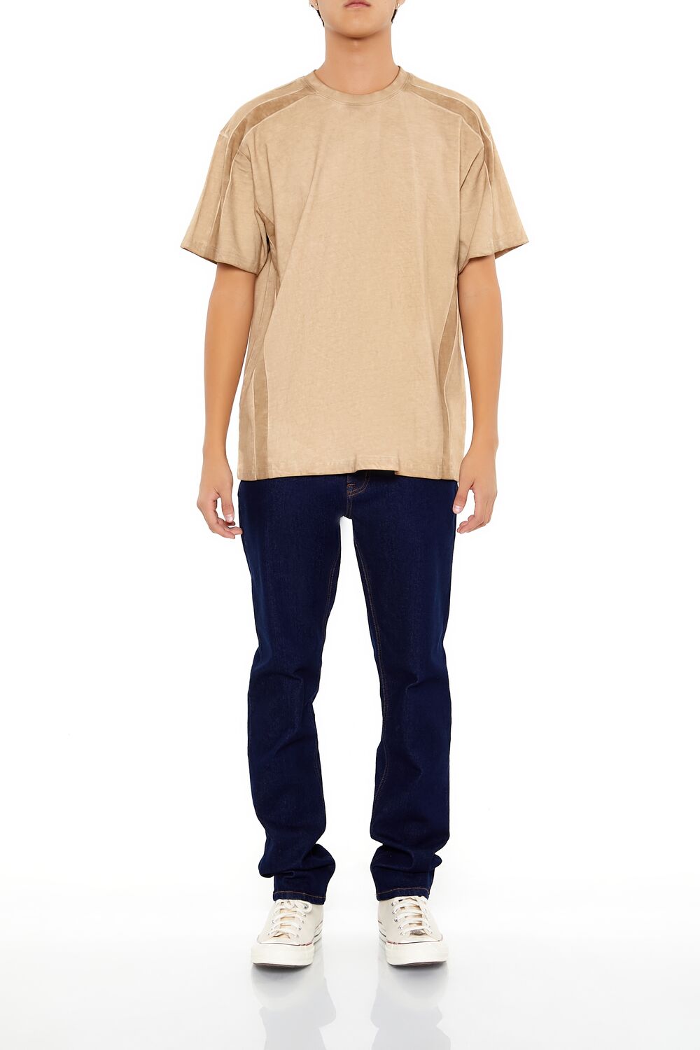 Forever 21 Textured Crew Neck Tee