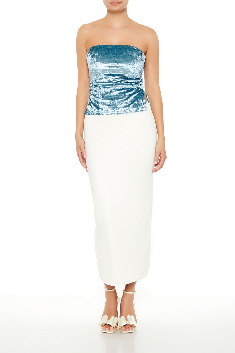 Forever 21 Crushed Velvet Tube Top