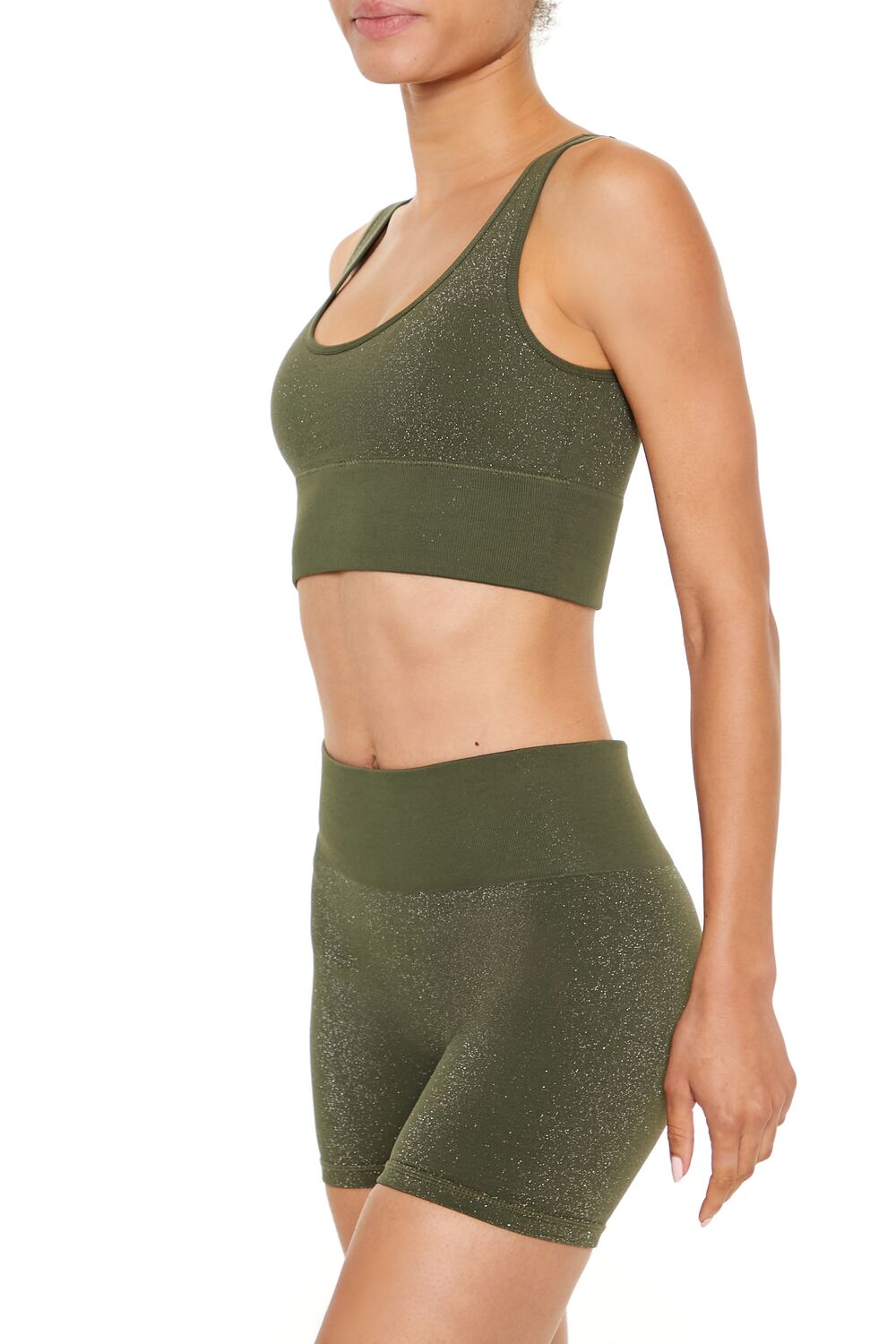 Forever 21 Active Seamless Glitter Sports Bra