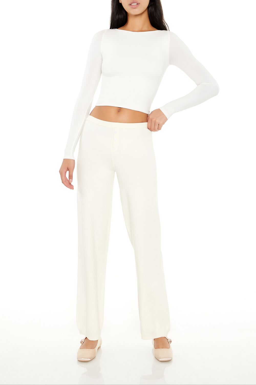 Forever 21 Wide-Leg Knit Pants