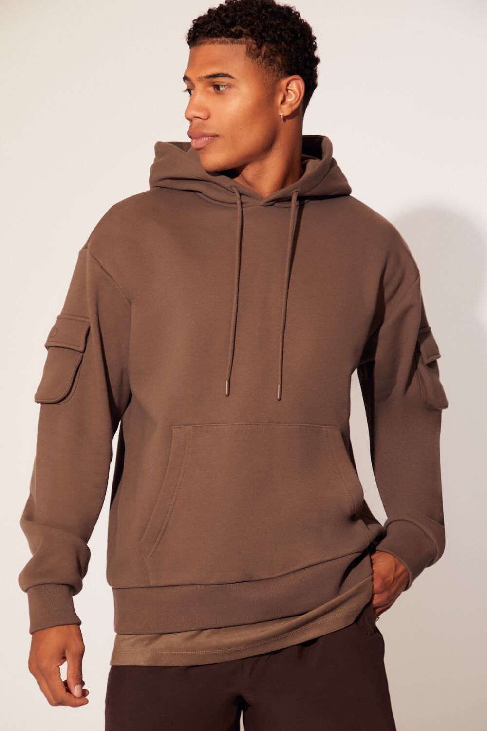 Forever 21 Utility Pocket Pullover Hoodie