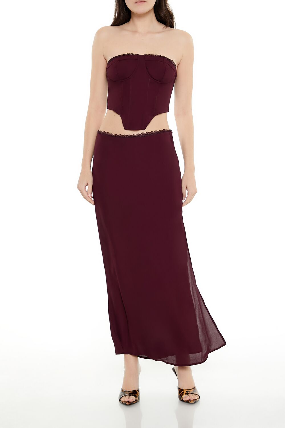 Forever 21 Embellished Waist Maxi Skirt