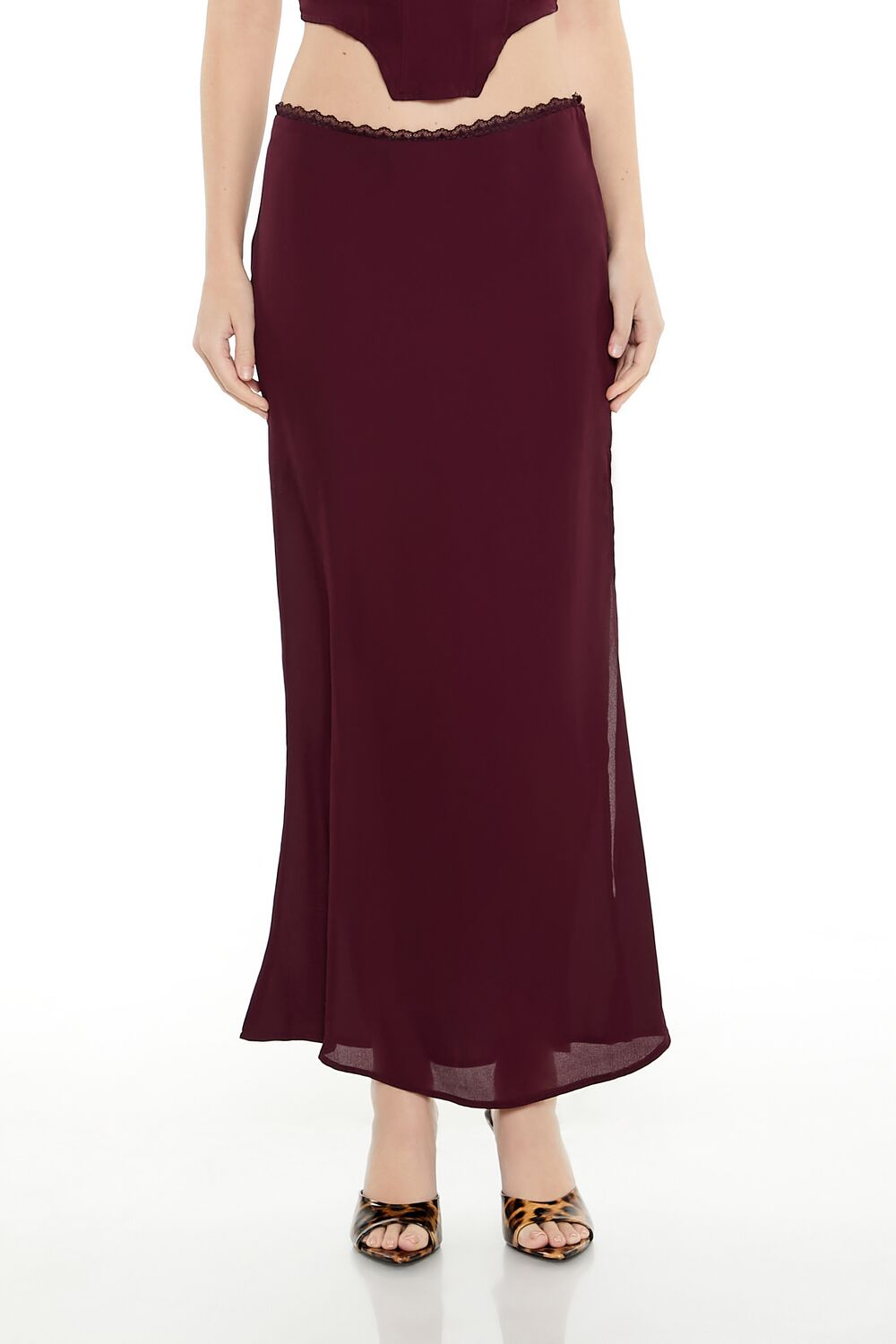 Forever 21 Embellished Waist Maxi Skirt