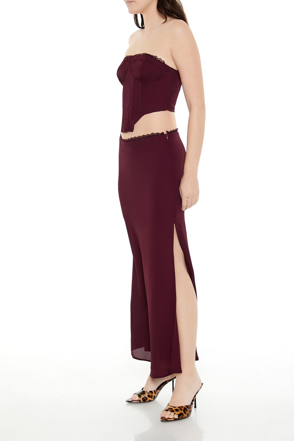 Forever 21 Embellished Waist Maxi Skirt