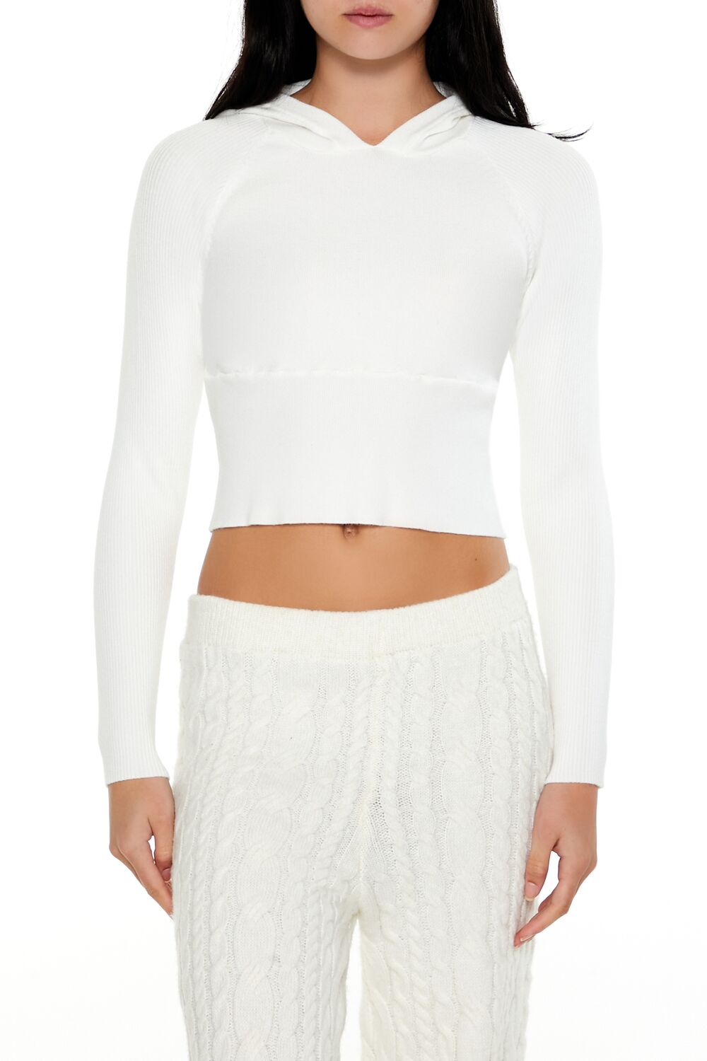 Forever 21 Hooded Raglan Sweater