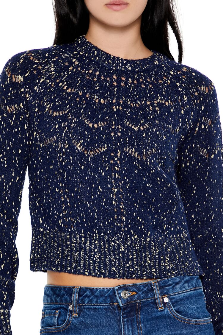 Forever 21 Metallic Pointelle Sweater