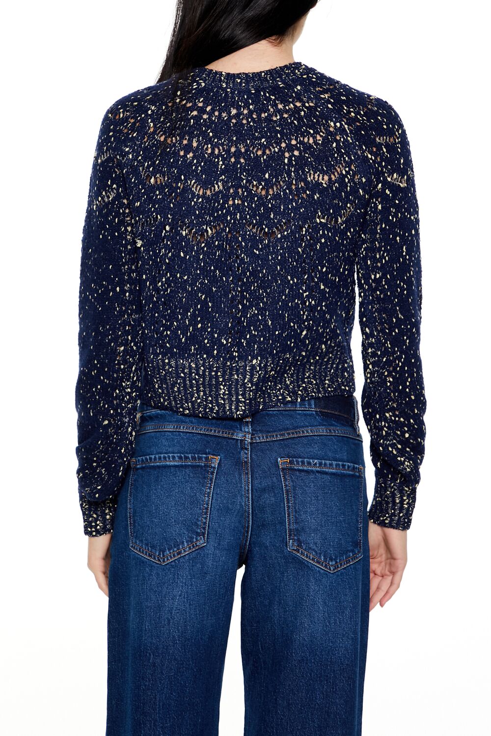 Forever 21 Metallic Pointelle Sweater
