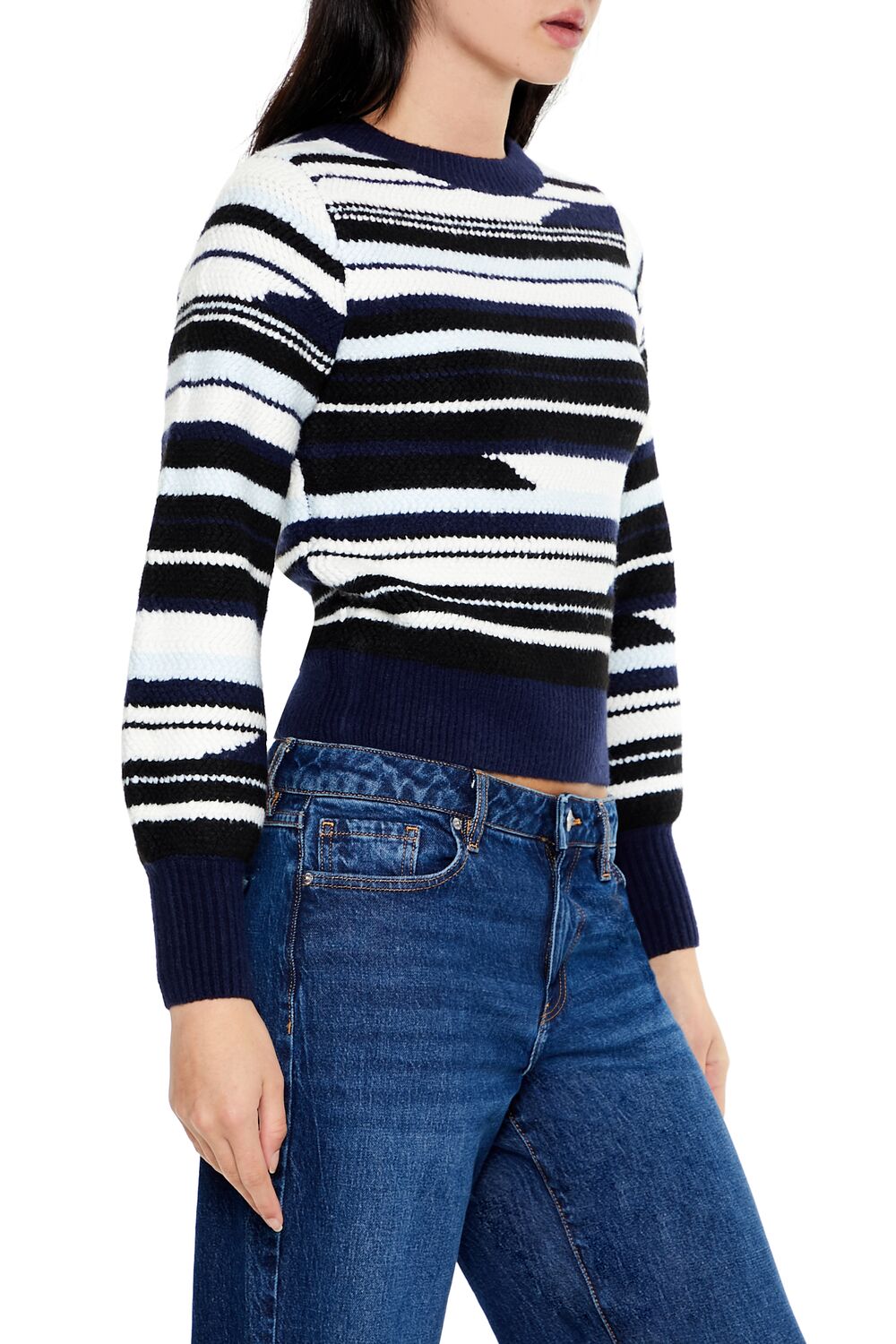 Forever 21 Abstract Striped Sweater