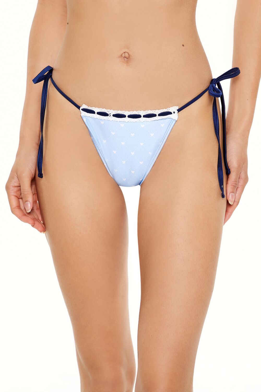 Forever 21 Lace-Trim String Bikini Bottoms