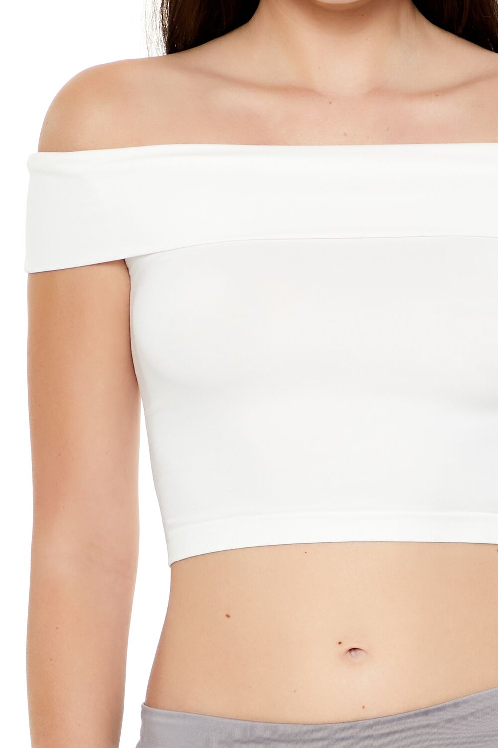 Forever 21 Seamless Off-the-Shoulder Crop Top