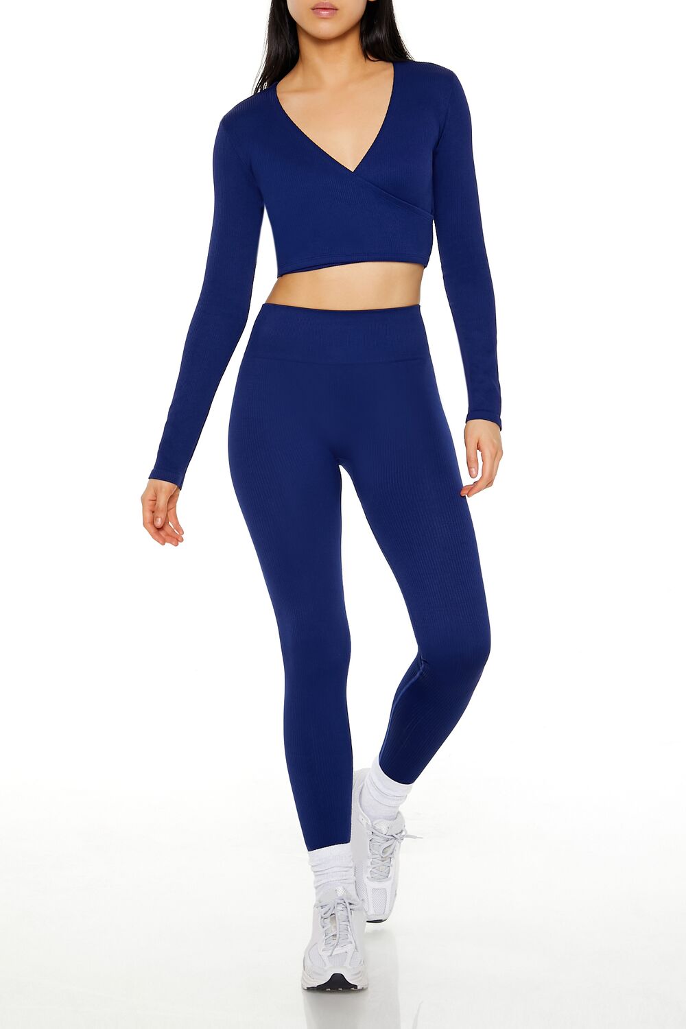 Forever 21 Active Seamless Surplice Crop Top