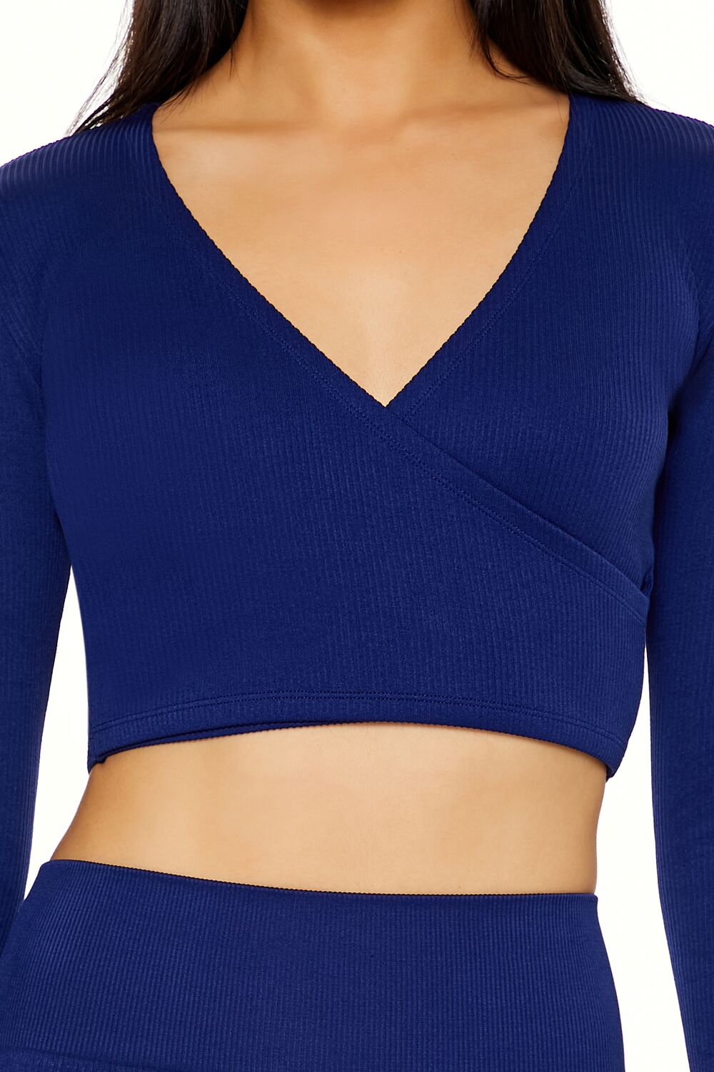 Forever 21 Active Seamless Surplice Crop Top