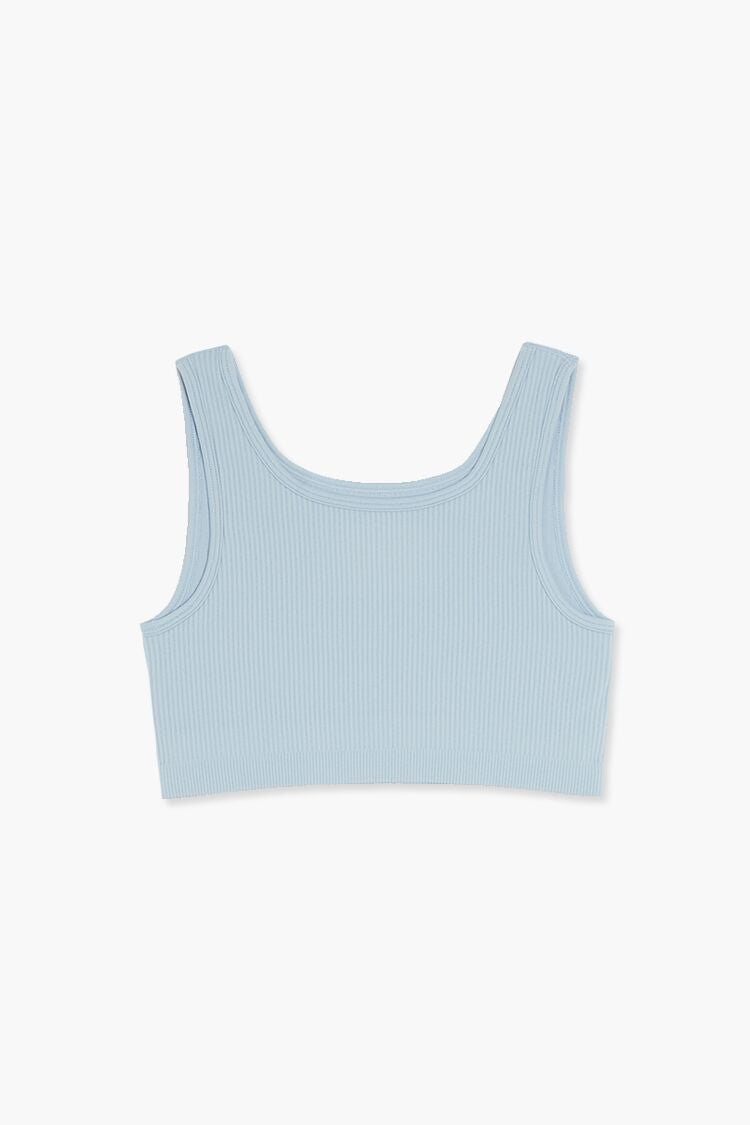 Forever 21 Ribbed Scoop Neck Crop Tank