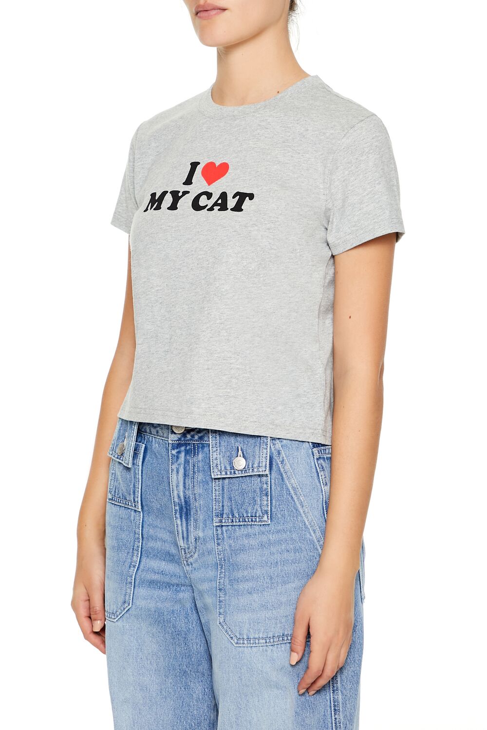 Forever 21 I Love My Cat Graphic Tee