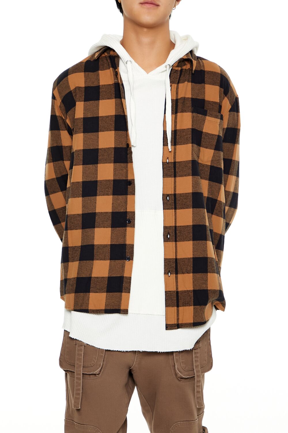 Forever 21 Buffalo Check Overshirt