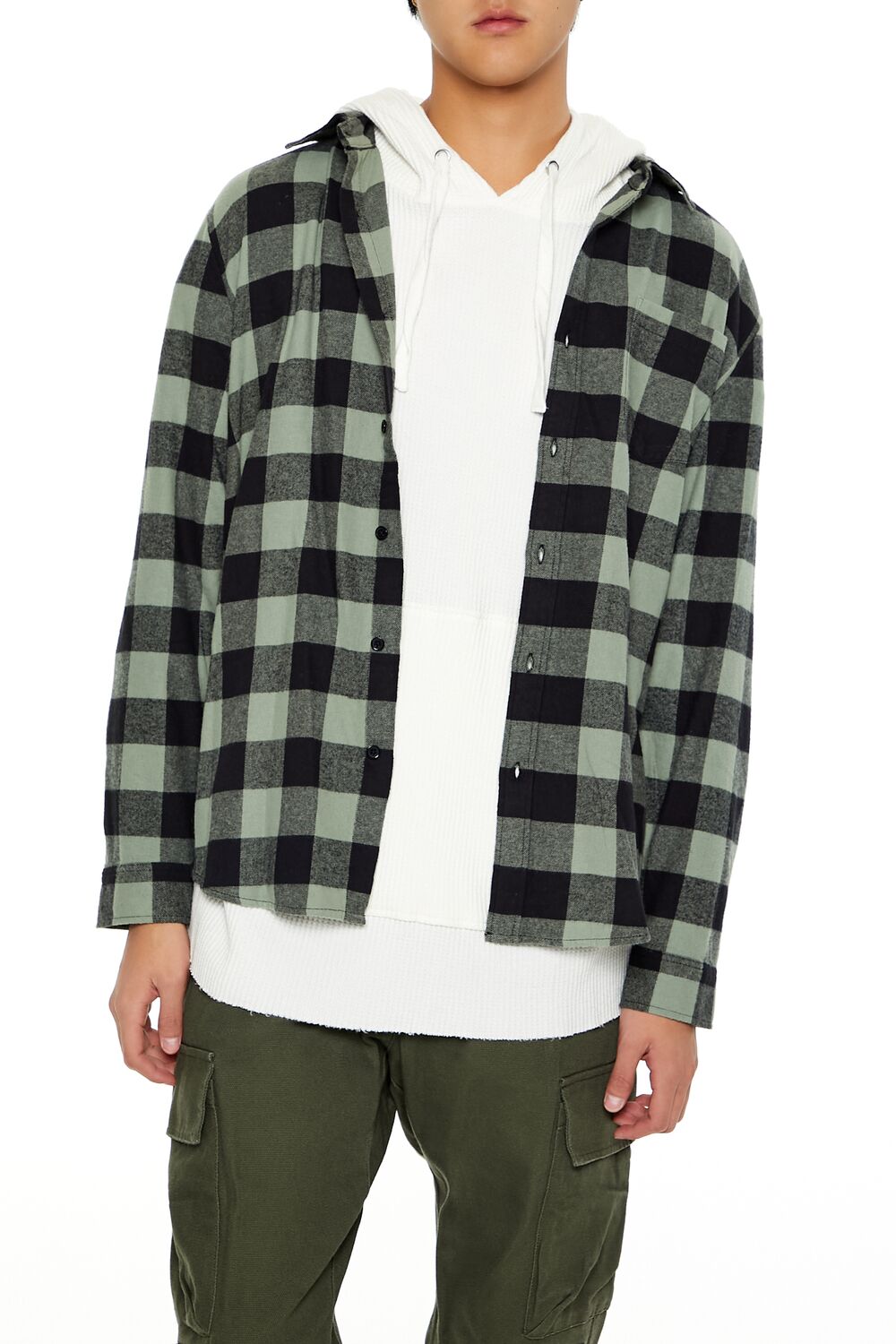 Forever 21 Buffalo Check Overshirt